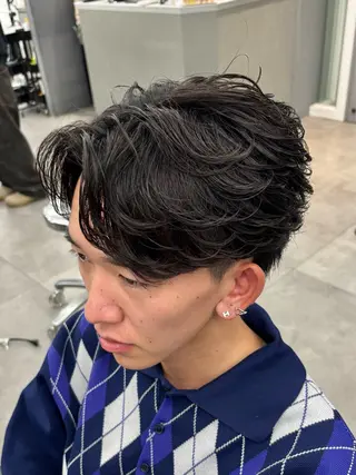 パーマ メンズ 【ØVARL】🦁 メンズパーマ/レオのヘアスタイル