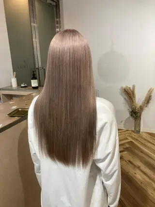 ロング カラー 髪質改善.縮毛矯正 ×韓国ヘアyukiのヘアスタイル