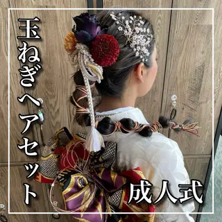 ロング カラー ヘアアレンジ ワダ カイのヘアスタイル