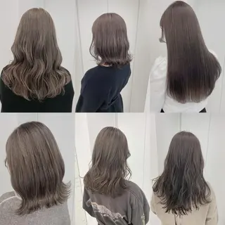 セミロング カラー ヘアアレンジ ネイル マツエク・マツパ ベージュグレージュ 💕しゅーじ💕のヘアスタイル