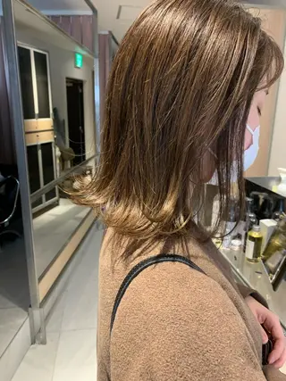 ミディアム 柔らか透け感カラー 🌿ムロヤリョウスケのヘアスタイル