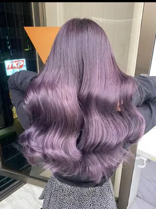セミロング カラー パーマ ヘアアレンジ メンズ キッズ ネイル マツエク・マツパ 韓国/トレンド レイヤー【101】のヘアスタイル