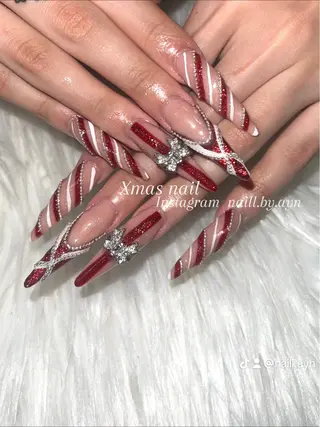 ロング LaLa Peach 崎原のネイルデザイン