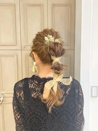 ロング ヘアアレンジ シールエクステ横浜 🐏☁️miminaのヘアスタイル