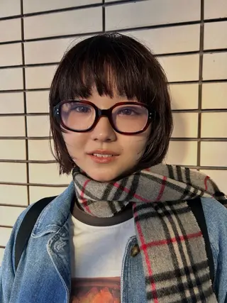 ショート カラー デザインパーマ/ カット/nanaのヘアスタイル