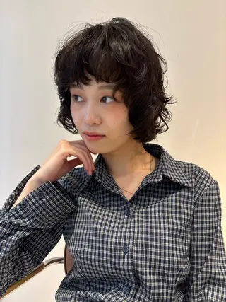 ショート パーマ ブリーチなしカラー/ パーマ/おとは🦖♡のヘアスタイル