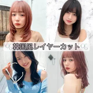 ミディアム 縮毛矯正/韓国ヘア /ブリーチ/ヒロのヘアスタイル