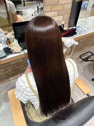 ミディアム フェザー/シャドウ/ メッシュパーマのヘアスタイル
