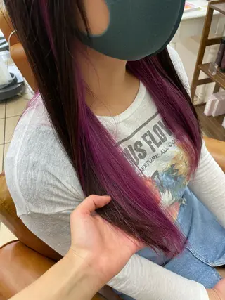 ロング グラスペディア所属・森安 華楠のヘアスタイル