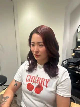 ミディアム カラー ヘアアレンジ cocotte 💟草間紫音💟のヘアスタイル