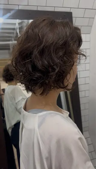 ショート 紙屋町ショート /ボブ　パーマ河内蓮のヘアスタイル