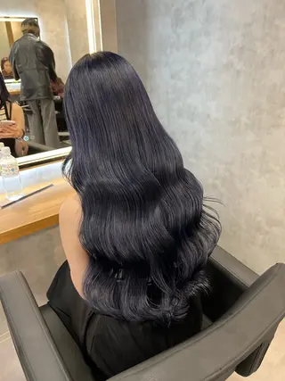 ロング カラー パーマ ヘアアレンジ 透明感ブリーチカラー 🌈TOMOHIROのヘアスタイル