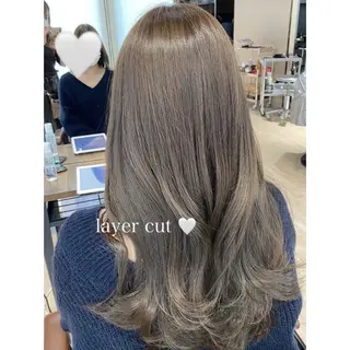 セミロング カラー パーマ ヘアアレンジ メンズ キッズ 🍼顔周りカット/ レイヤー/小川華奈のヘアスタイル