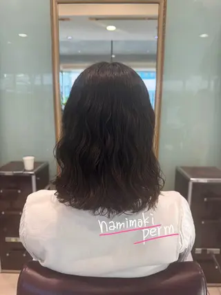 ミディアム 大人可愛い♡コテ巻き パーマ🌼杉田 萌恵のヘアスタイル