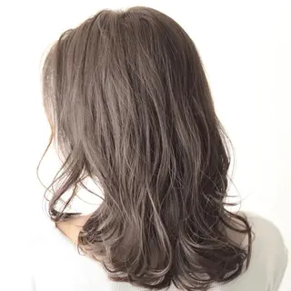 セミロング カラー パーマ 髪質改善🌈縮毛矯正 荻原　達矢のヘアスタイル