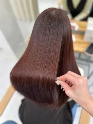 ロング カラー 髪質改善🩵縮毛矯正 代々木/木下のヘアスタイル
