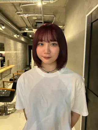 ミディアム カラー 田中 沙和のヘアスタイル