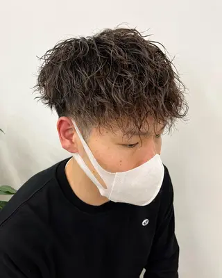 ショート カラー パーマ ヘアアレンジ メンズ 💎髪質改善特化💎 RUITOのヘアスタイル