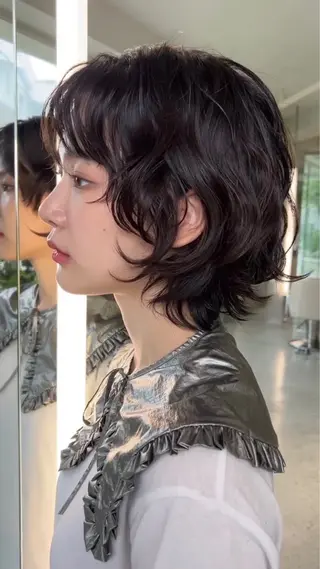 パーマ ボブ.顔周りカット カット/ユキカのヘアスタイル