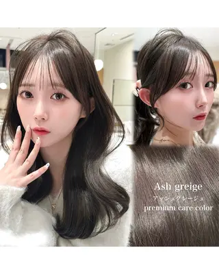 セミロング カラー 🇰🇷韓国風くびれ ヘア🇰🇷中村優大のヘアスタイル