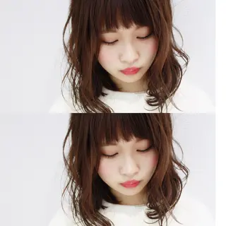 ミディアム カラー tuuli トゥーリのヘアスタイル