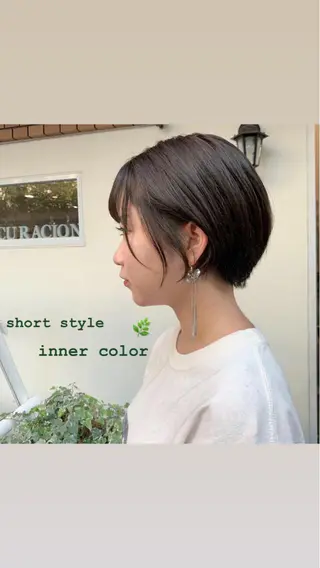 ショート カラー stylist店長 岡本真依のヘアスタイル