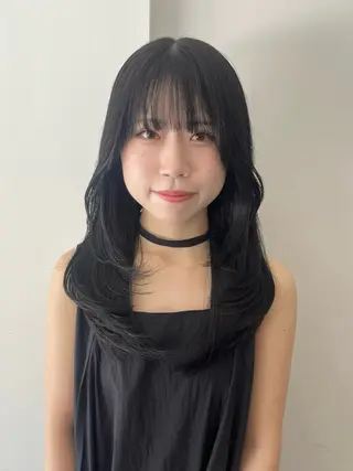 セミロング 🟣niw SHUNNA🟣のヘアスタイル
