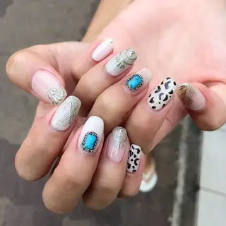 ロング カラー ヘアアレンジ キッズ ネイル マツエク・マツパ 福田 加奈のネイルデザイン