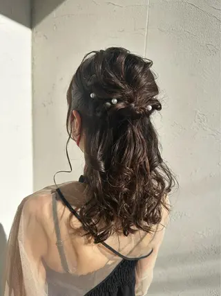 ロング 永田 彩華のヘアスタイル