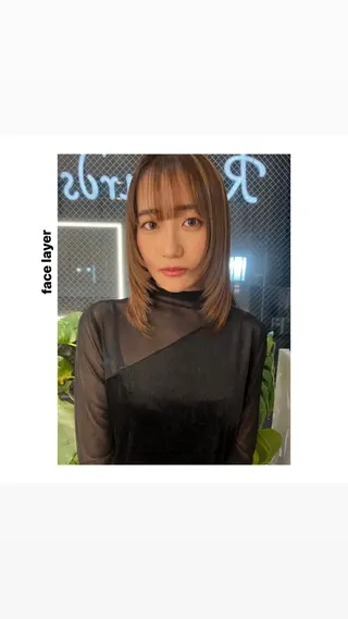 ミディアム カラー hiro【沿線で叶う 似合わせhair】のヘアスタイル
