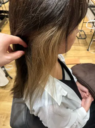 セミロング カラー 安藤 航平のヘアスタイル