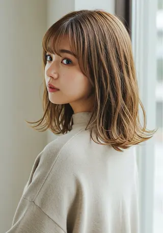 ミディアム カラー ✨GLOW  by face 櫻井✨️のヘアスタイル