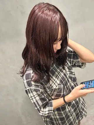 カラー anju/大阪/ ハイトーン/心斎橋のヘアスタイル