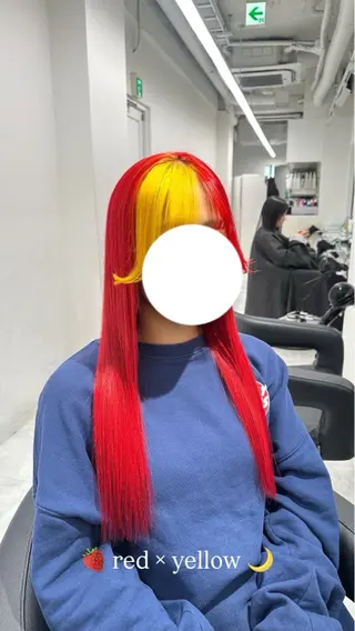 セミロング カラー ❄最強かわいいカラー ❄️MINA❄️のヘアスタイル