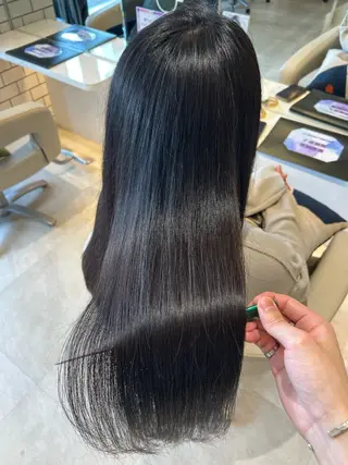 ロング 髪質改善・縮毛矯正 濱　泰賀のヘアスタイル