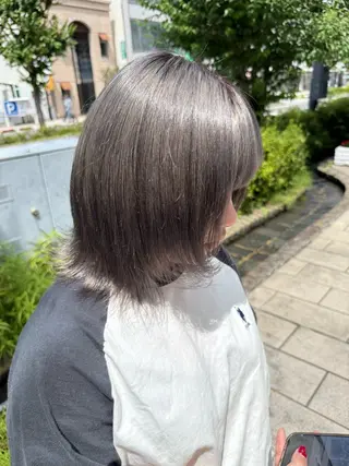 カラー レディースモデル募集 角快利のヘアスタイル