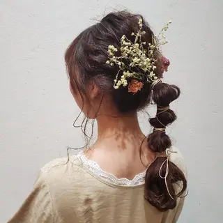 ヘアアレンジ 谷 結奈のヘアスタイル