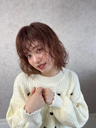 ミディアム yuuna ✮ door whiteのヘアスタイル