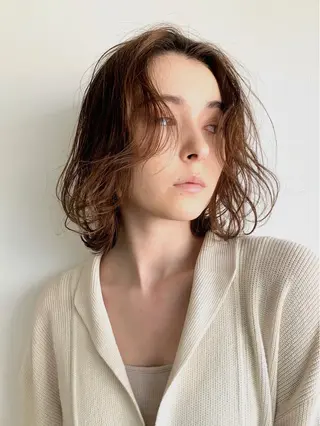 ミディアム 🌿似合わせ透明感 カラー松本朋幸🌿のヘアスタイル