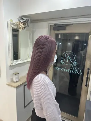 セミロング カラー ミルクティーベージュ /三村克彦のヘアスタイル