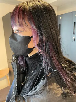セミロング カラー hazuki 🌝のヘアスタイル