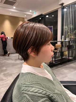 ショート カラー カット/パーマ たるみことりのヘアスタイル