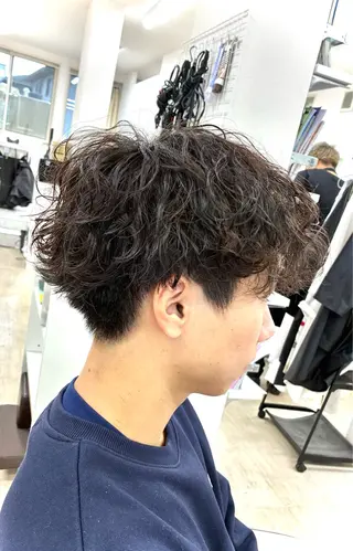 ミディアム パーマ メンズ garden小山店 Yuka🌿のヘアスタイル