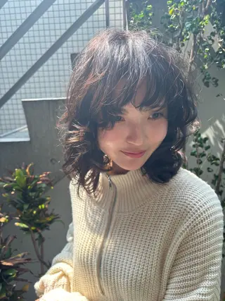 ミディアム レイヤー/パーマ sHOTAのヘアスタイル