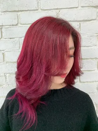 セミロング u n aのヘアスタイル