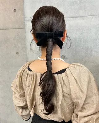ロング ヘアアレンジ 佐藤カコ🎀艶髪/ アレンジ/レイヤーのヘアスタイル
