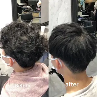 カラー パーマ ヘアアレンジ メンズ 新宿⌇韓国風ヘア ⌇透明感カラーのヘアスタイル