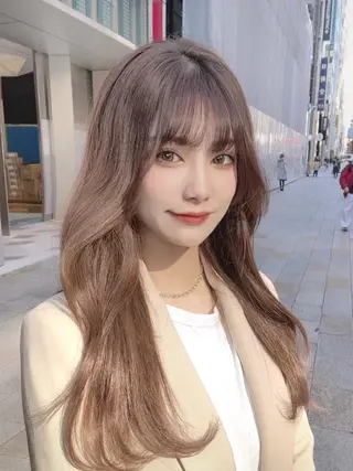 ロング カラー 顔周り特化/韓国ヘア /レイヤー/吉野幸大のヘアスタイル