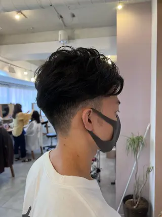 パーマ メンズ あくつ べんのヘアスタイル