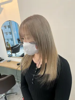 ロング カラー 赤みゼロ/透明感 カラー🌿KANTAのヘアスタイル
